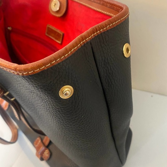 Dooney & Bourke Black Pebble Leather Expandable Tote - Picture 11 of 16